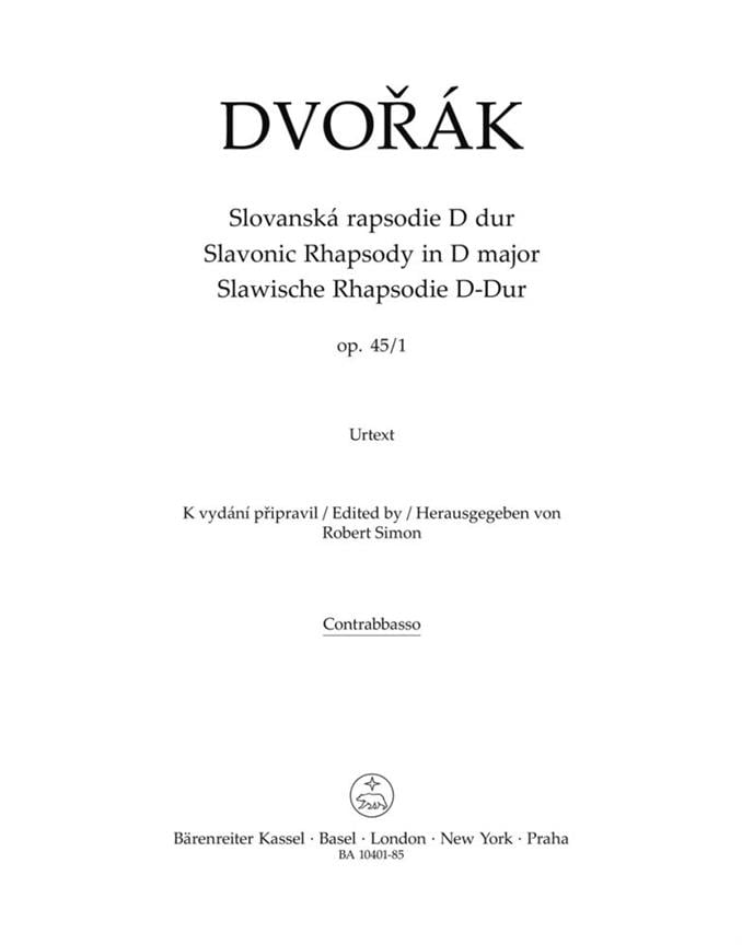 Slavonic Rhapsody in D maj op. 45/1